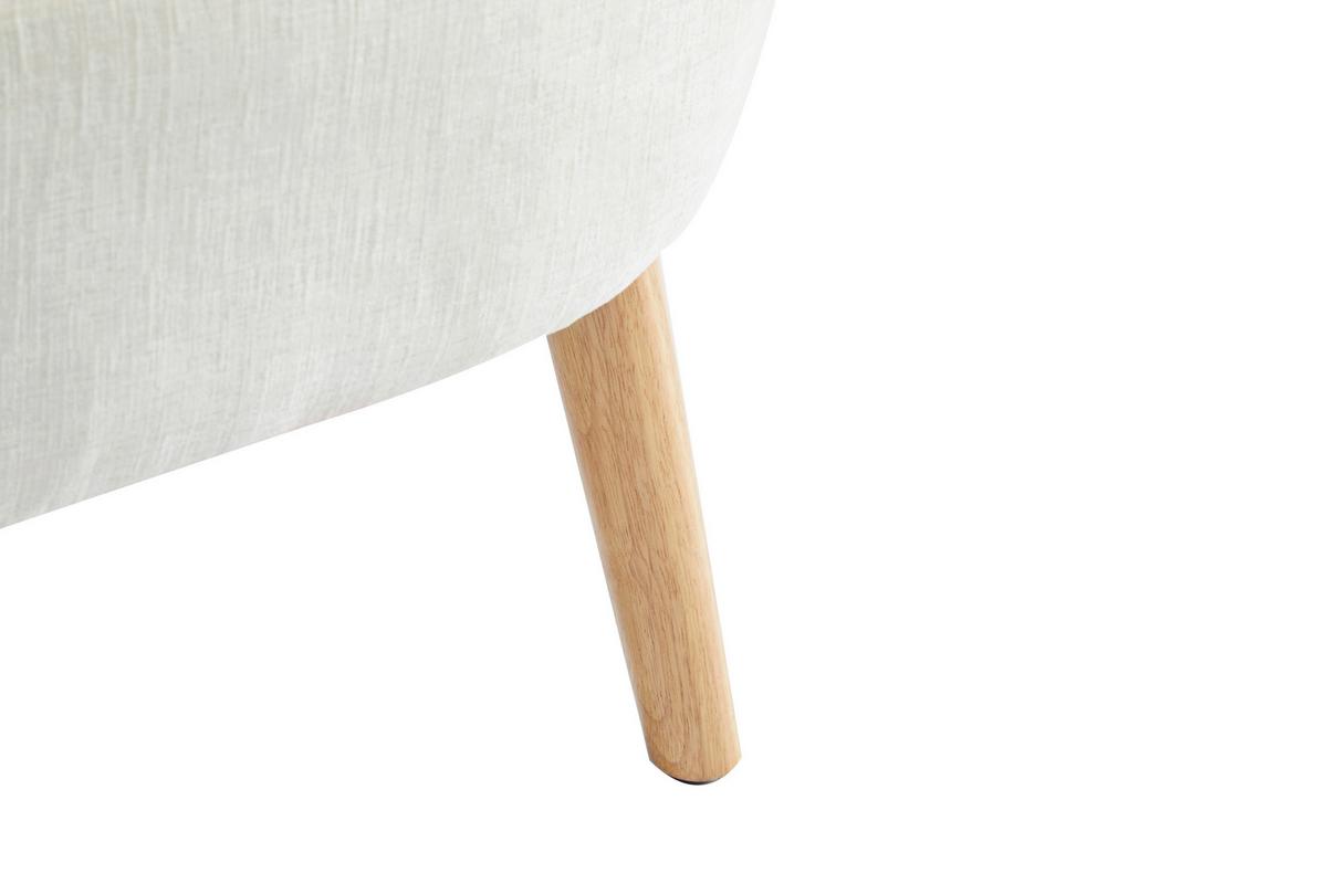 FOTEL KOKTAJLOWY KRANJ - écru/kremowy, Design, drewno/tkanina (72/71/74cm) - MID.YOU