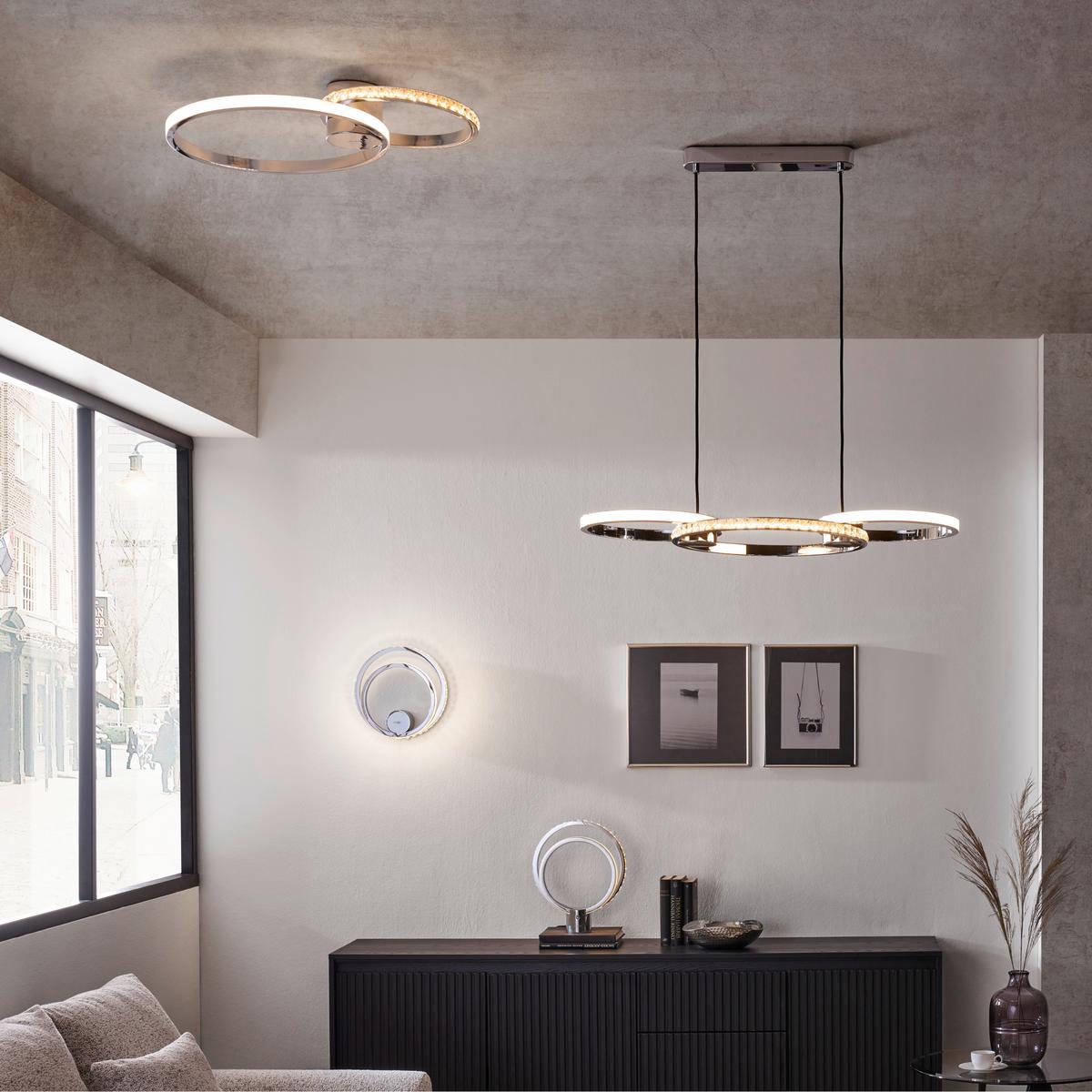 LAMPA SUFITOWA LED 34243* JEWEL LIGHTS JOOP! - przejrzysty/kolor chromowy, Lifestyle, metal/szkło (59,5/41,5/10cm) - Joop!