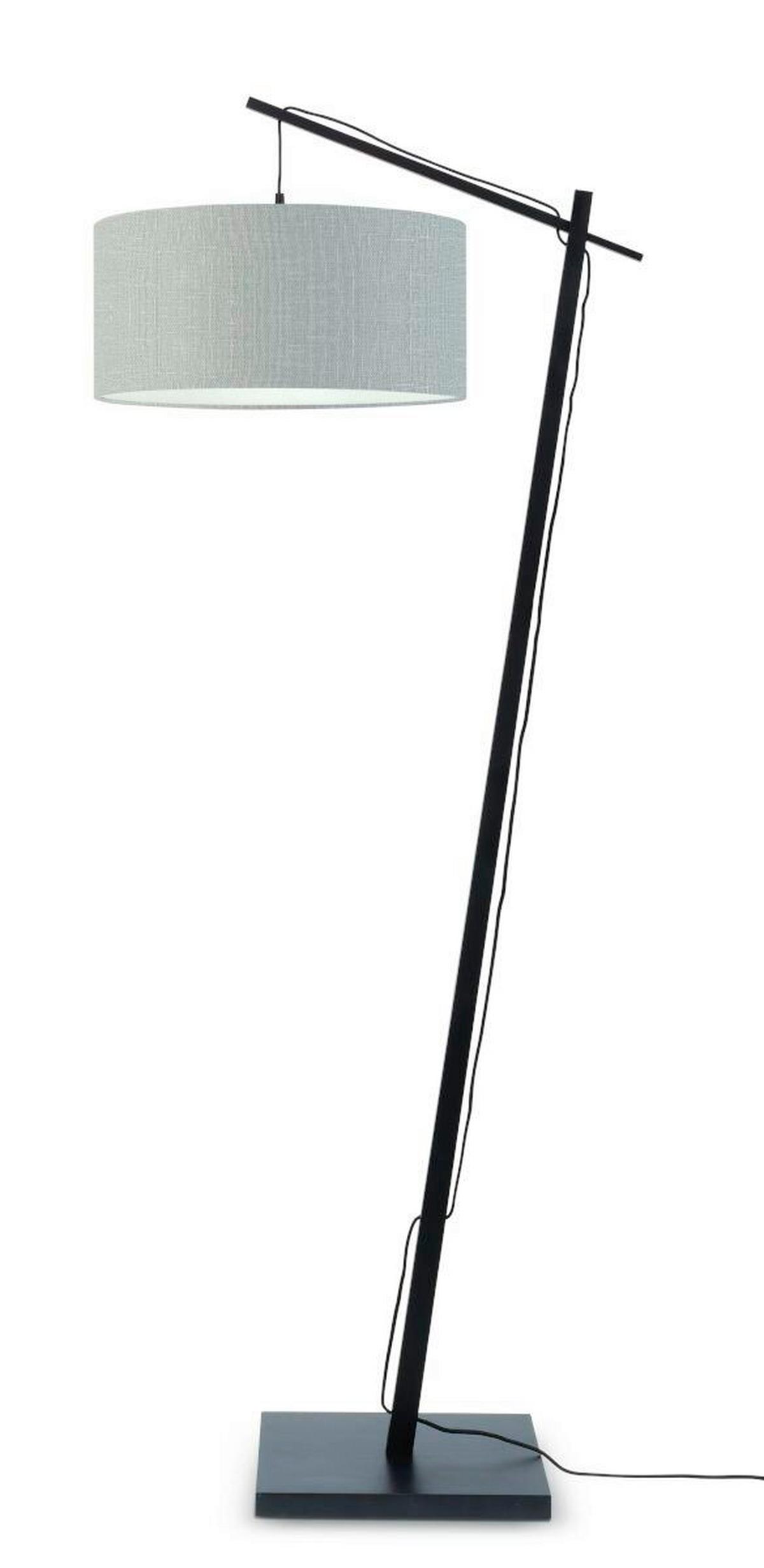 Stoječa Svetilka Andes, Svetlo Siva, Črna - črna/svetlo siva, Design, tekstil/naravni materiali (47/176/23cm) - Good & Mojo