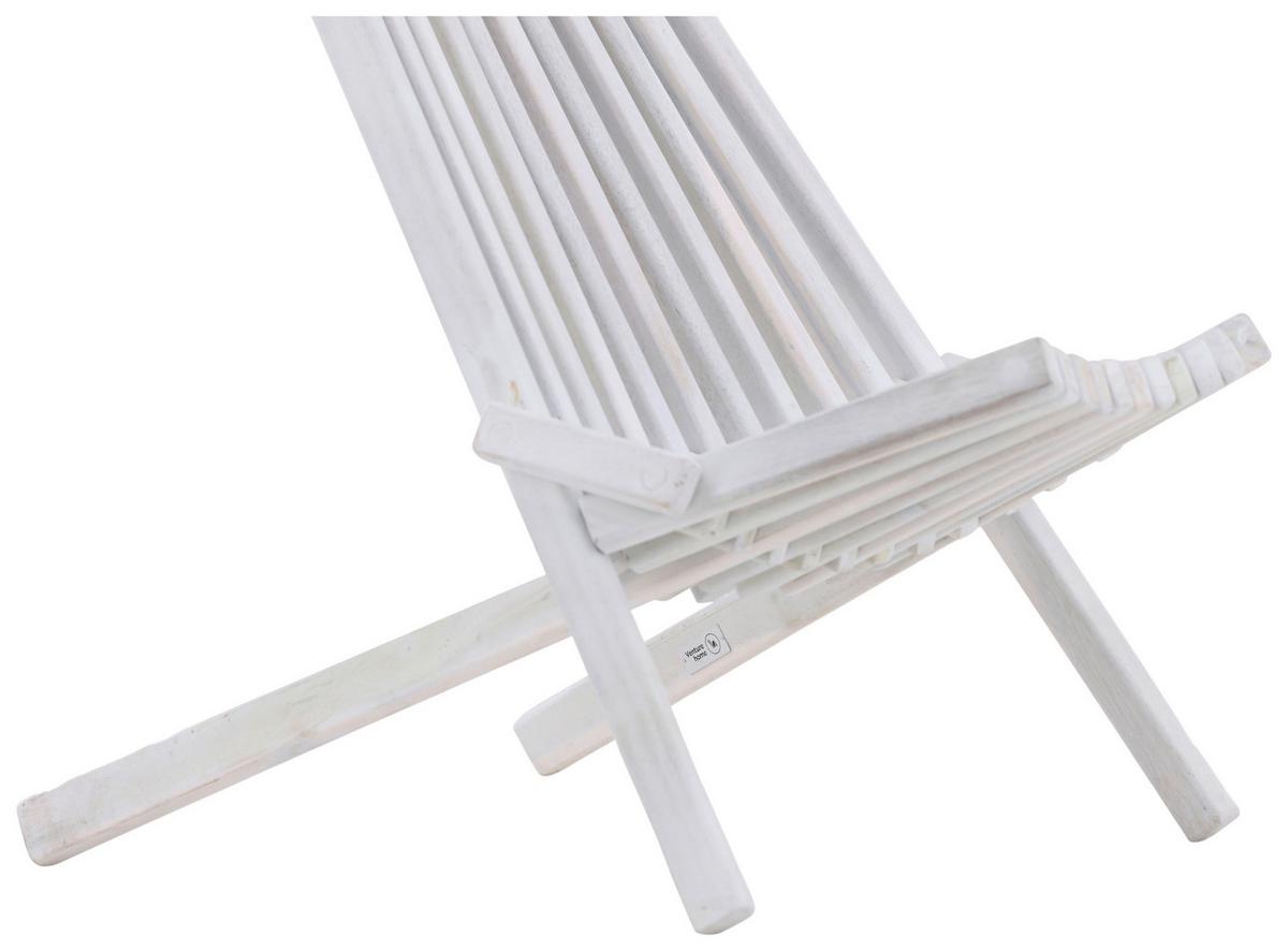 Strandsessel Asta ca. 57x79x73 cm Weiß - Weiß, KONVENTIONELL, Holz (57/79/73cm) - Gardenson
