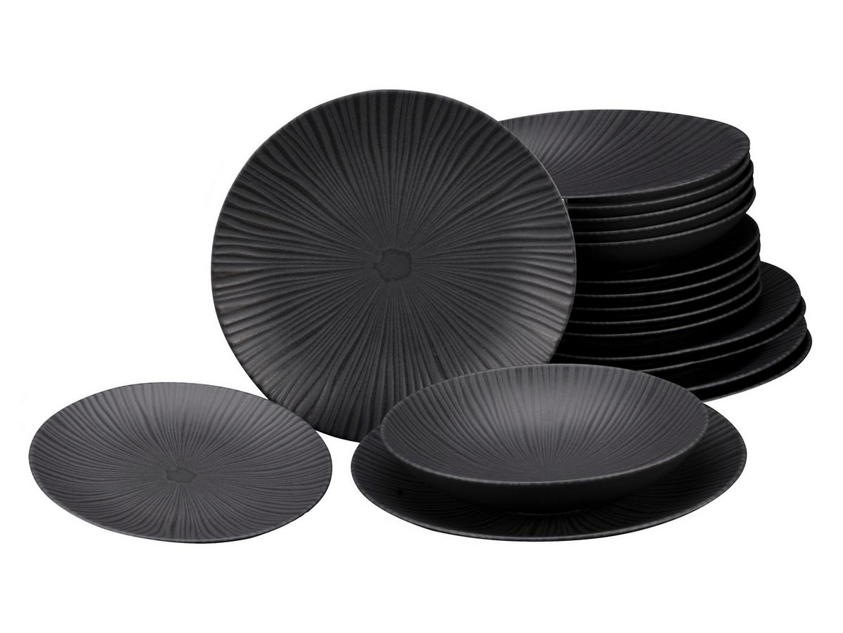 Jedilni Servis Vesuvio, 18-Delni - antracit, Basics, keramika - Creatable