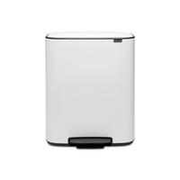 KOSZ NA ODPADY 211447 - biały/czarny, Basics, tworzywo sztuczne/metal (54.1/65.2/36.3cm) - Brabantia