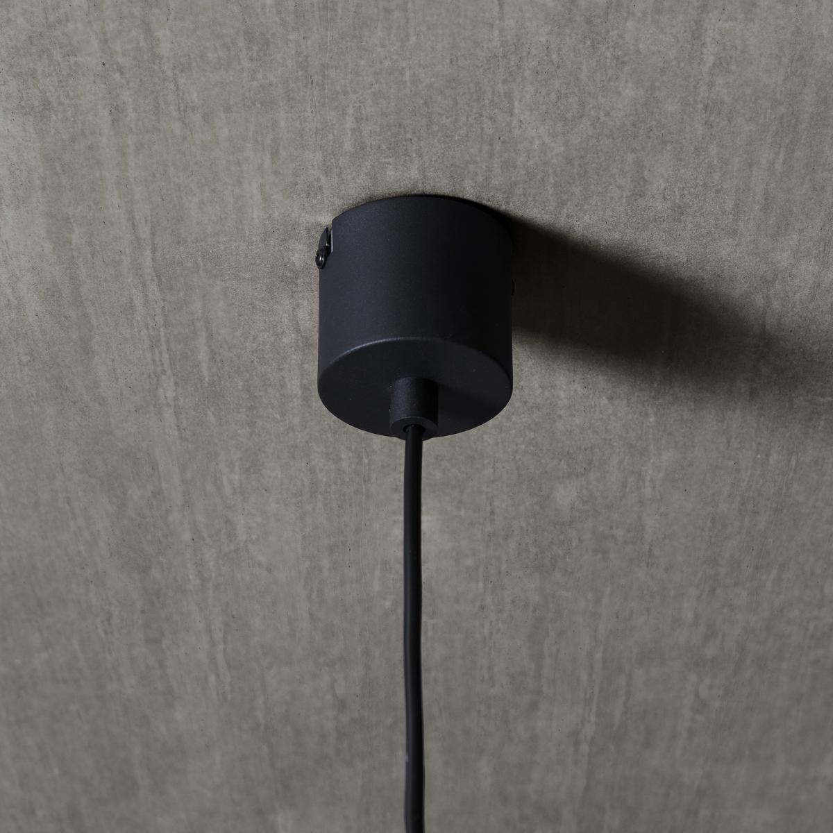 Hängeleuchte Kian max. 25 Watt - Schwarz, Modern, Glas/Kunststoff (18/120cm) - Visiona