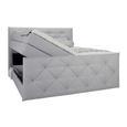 Pat Boxspring Michelle - gri deschis, lemn/metal (160/200cm) - Premium Living Pat Boxspring Michelle - gri deschis, lemn/metal (160/200cm) - Premium Living