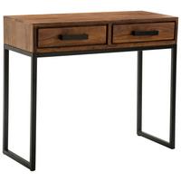 Konzolna Mizica Wl6.147 - črna/barve indijskega rožnega lesa, Konvencionalno, kovina/les (90/35,5/76,5cm) - MID.YOU