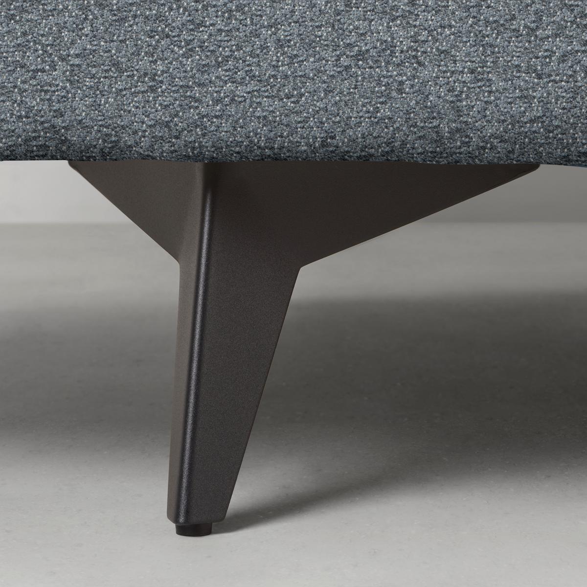 Ecksofa Axel Grau - Schwarz/Grau, MODERN, Textil/Metall (291/87/250cm) - Mömax