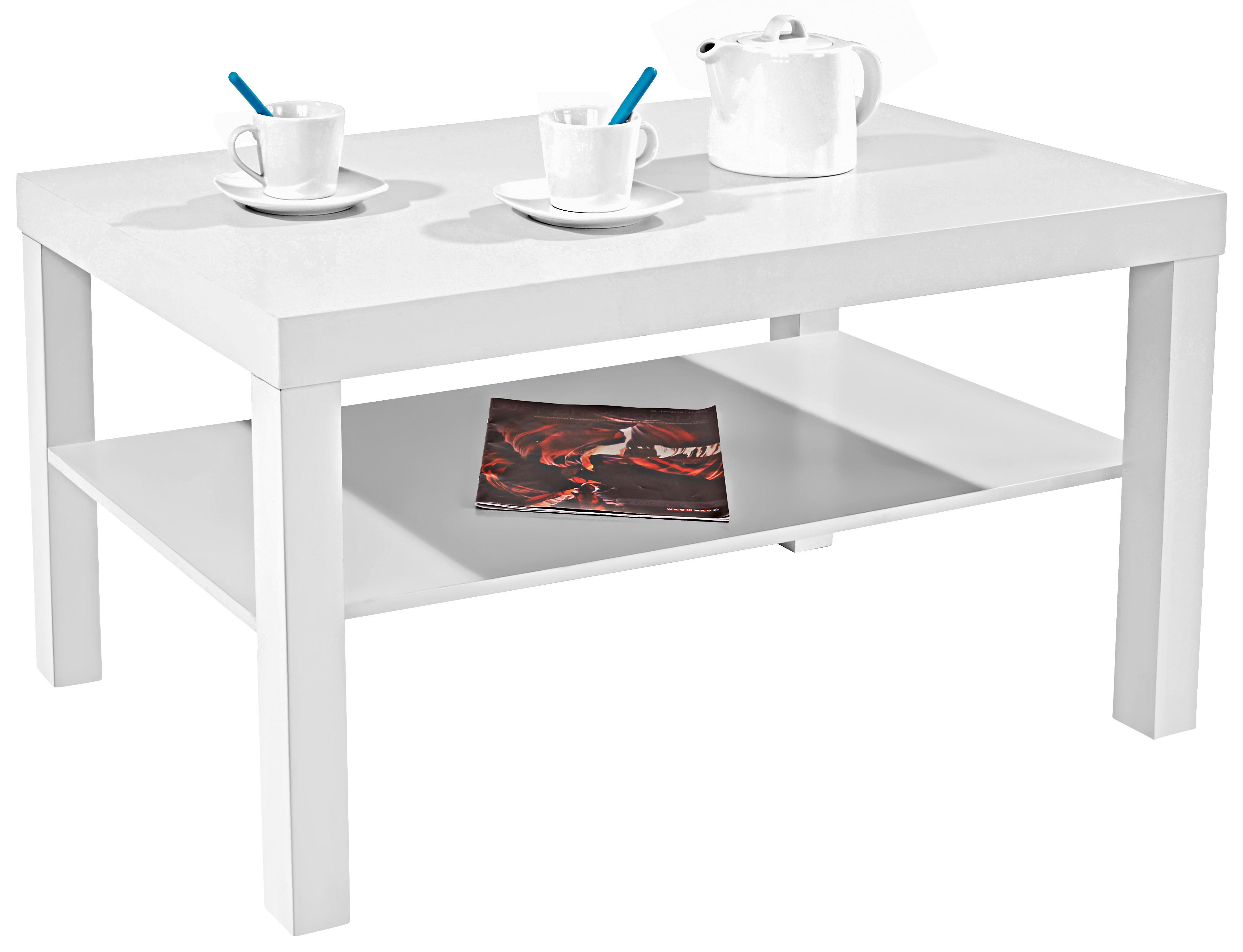 Klubska Mizica Light, Bela - bela, Moderno, leseni material (90/45/55cm) - Mömax