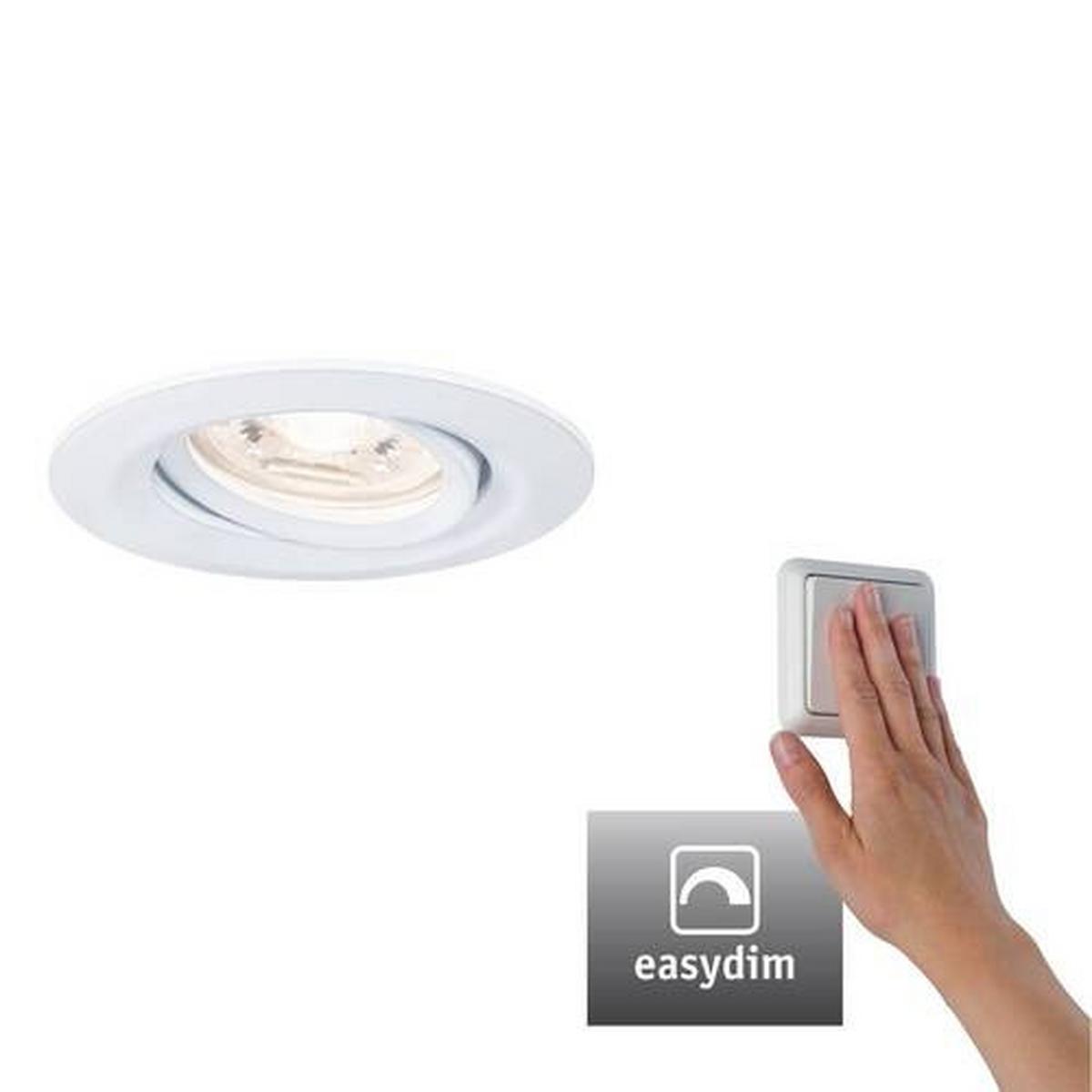 Deckenleuchte Nova mini in Weiß/Alufarben max. 4,2 W - Design (6,6cm) - Paulmann
