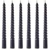 Stabkerze Twisto II in Schwarz 6-teilig - Schwarz, Modern (2/20cm) - Modern Living