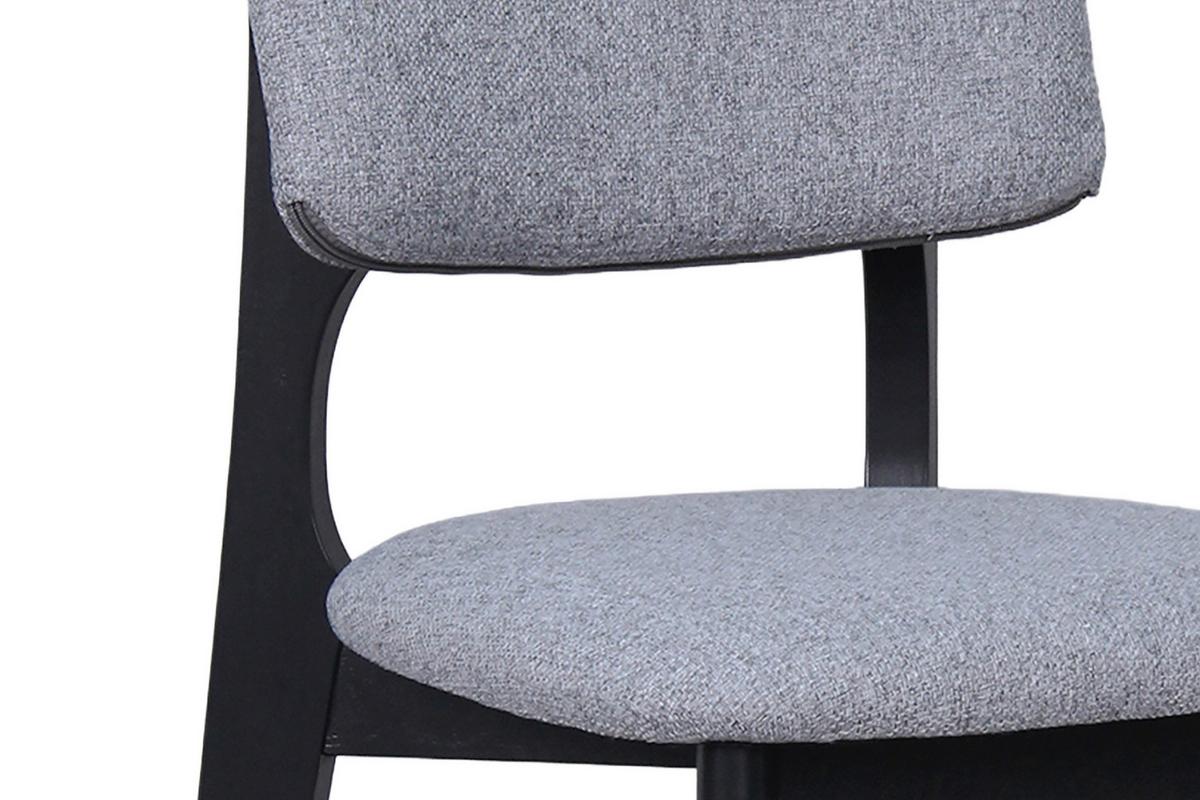 STUHL-SET ELSA - Schwarz/Grau, MODERN, Holz/Textil (48/87/54cm) - MID.YOU
