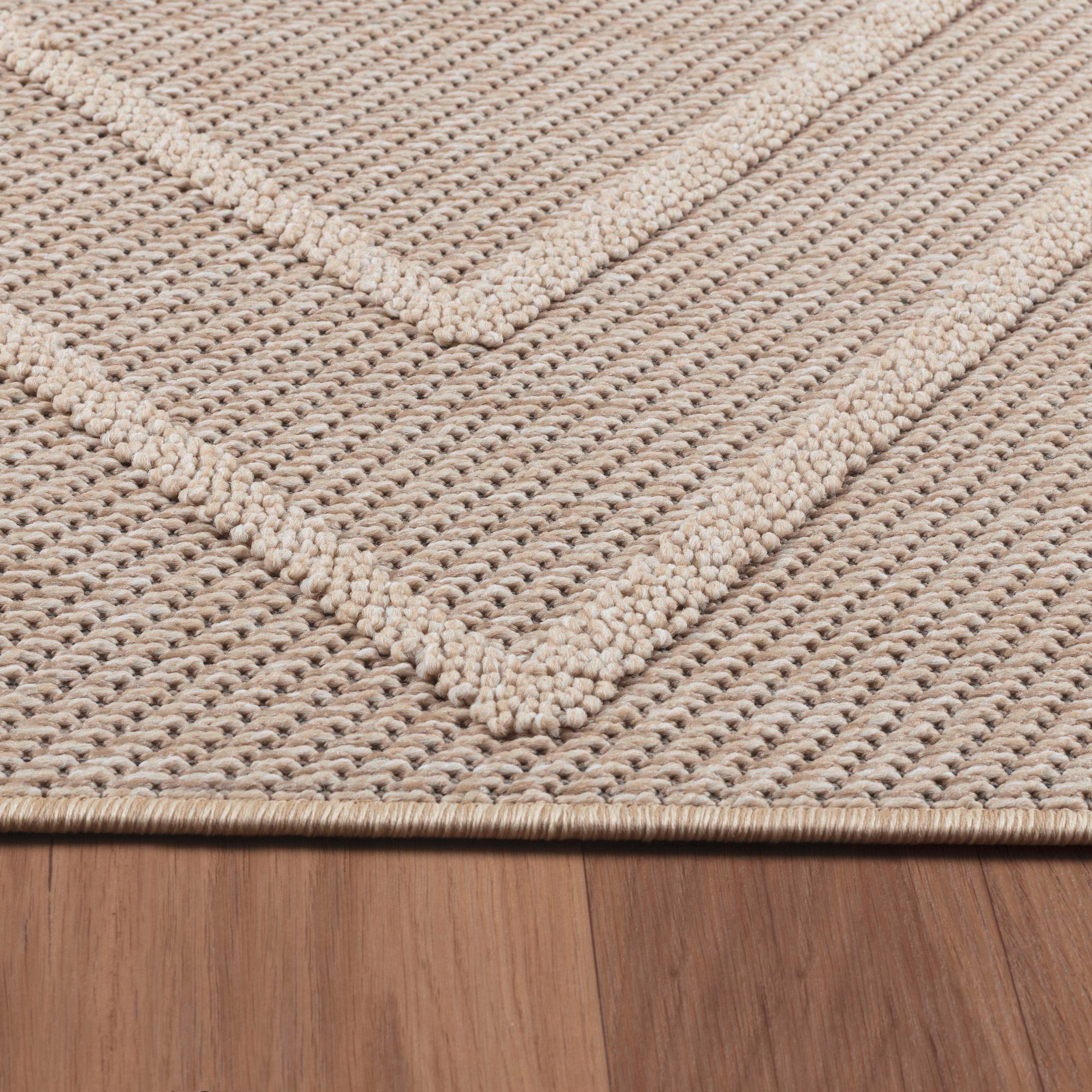 Outdoorteppich Patara Beige ca. 80x250cm - Beige, Design, Textil (80/250cm) - Novel