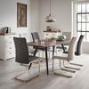 SVIKTSTOL LUCIE - kromfärg/grå, Modern, metall/trä (42,5/98/45cm) - Bessagi Home