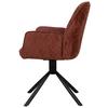 STOL MED ARMSTÖD QUEENS - vinröd/svart, Design, metall/textil (60/89/64cm) - Mömax
