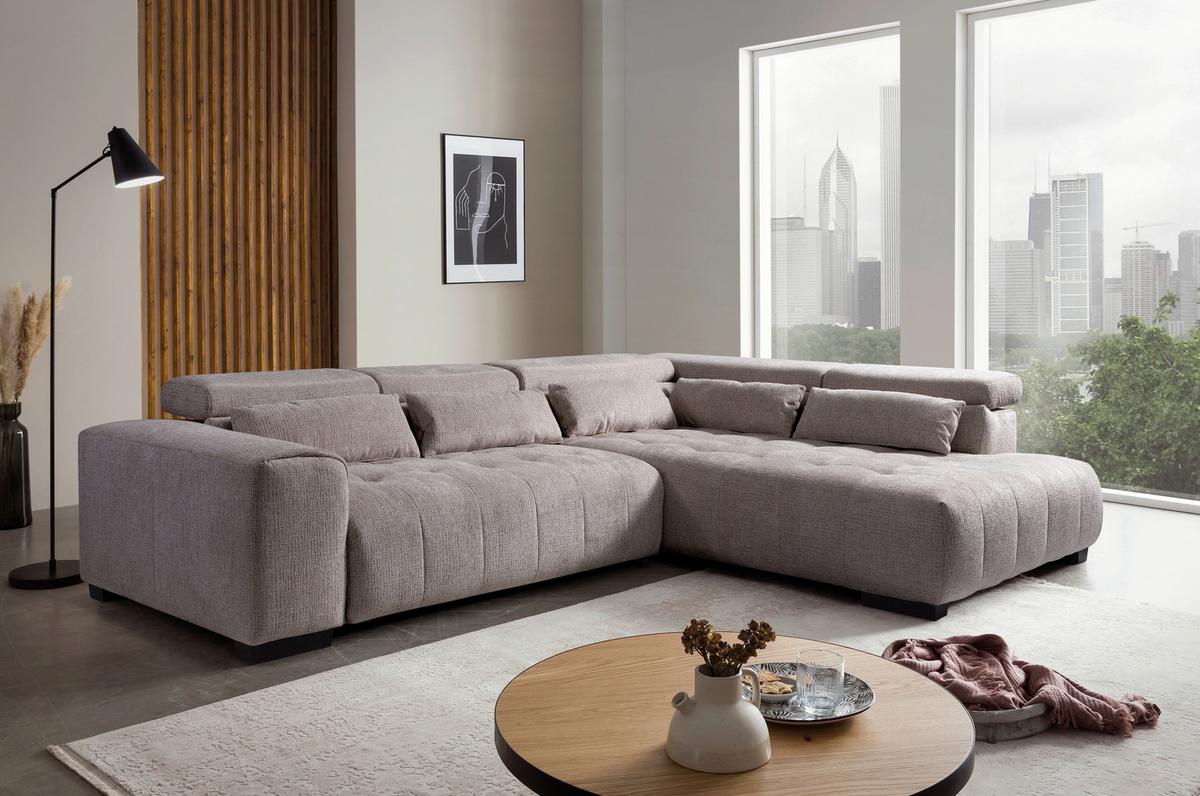 Coltar MATERA - bej/culoare natur, Trend, lemn/textil (311/226cm)