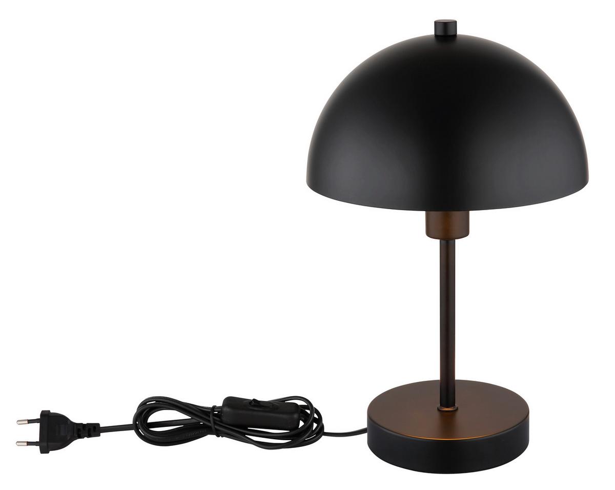 TISCHLEUCHTE 24009B ATOMA I - Schwarz, Design, Kunststoff/Metall (20/31cm) - Globo