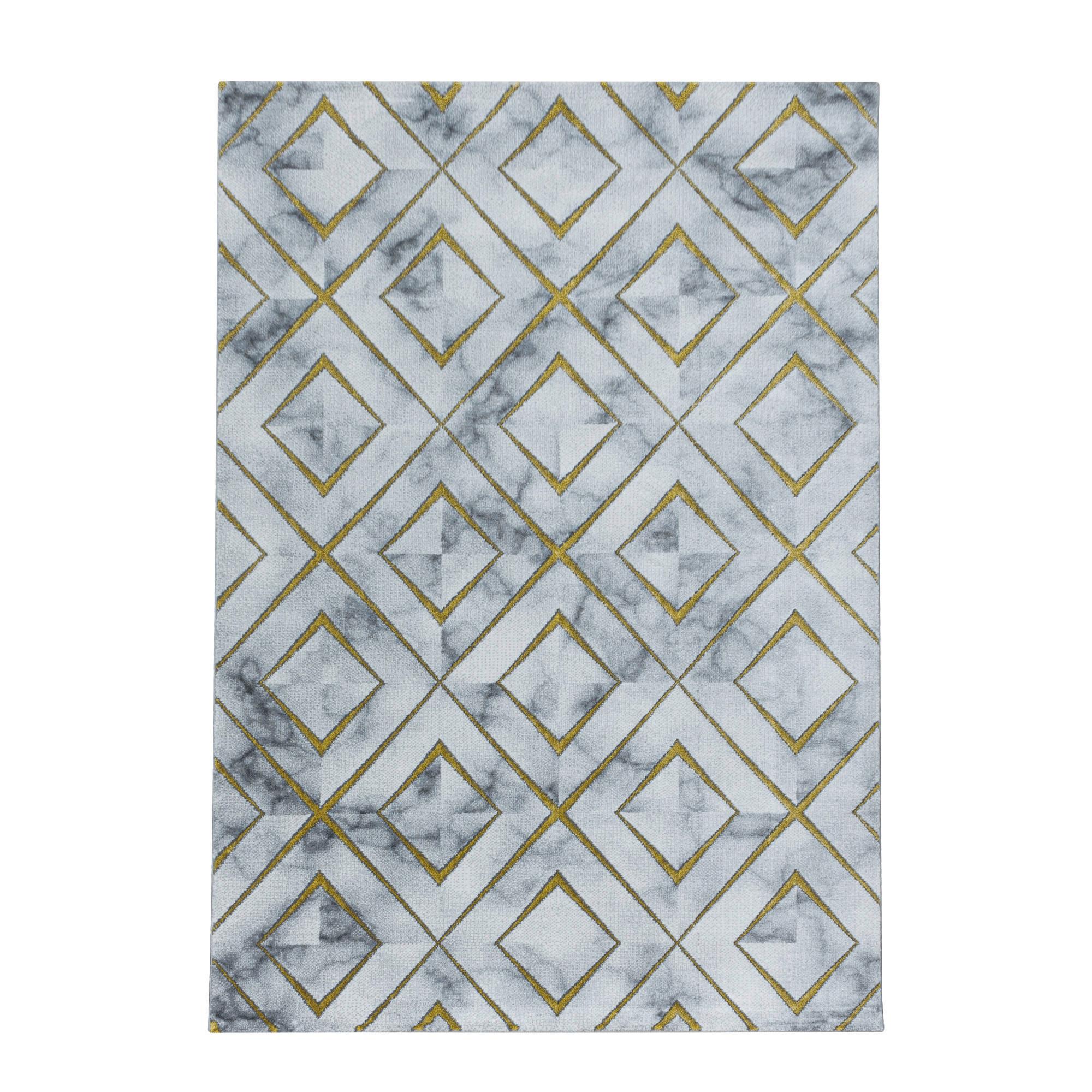 Webteppich Naxos Goldfarben ca. 120x170cm - Goldfarben, Design, Textil (120/170cm)