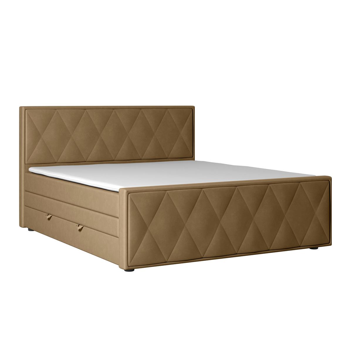 Boxspringbett Porto ca. 180x200 cm Beige - Beige, MODERN, Holz/Kunststoff (180/200cm) - MID.YOU