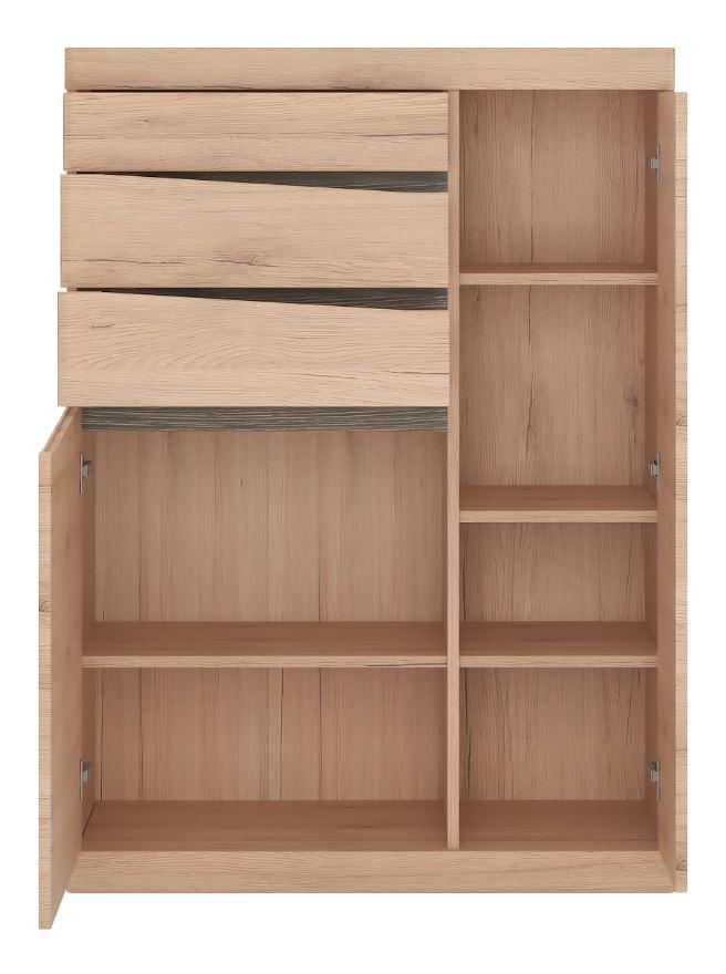 Comodă SUMMER - stejar San Remo, Modern, material pe bază de lemn (86/119/40cm) - Modern Living