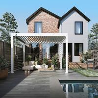 Pergola Trumpf, Bela, 3x3,6m - bela/visoki sijaj, Basics, kovina (300/255/360cm) - Gardenson