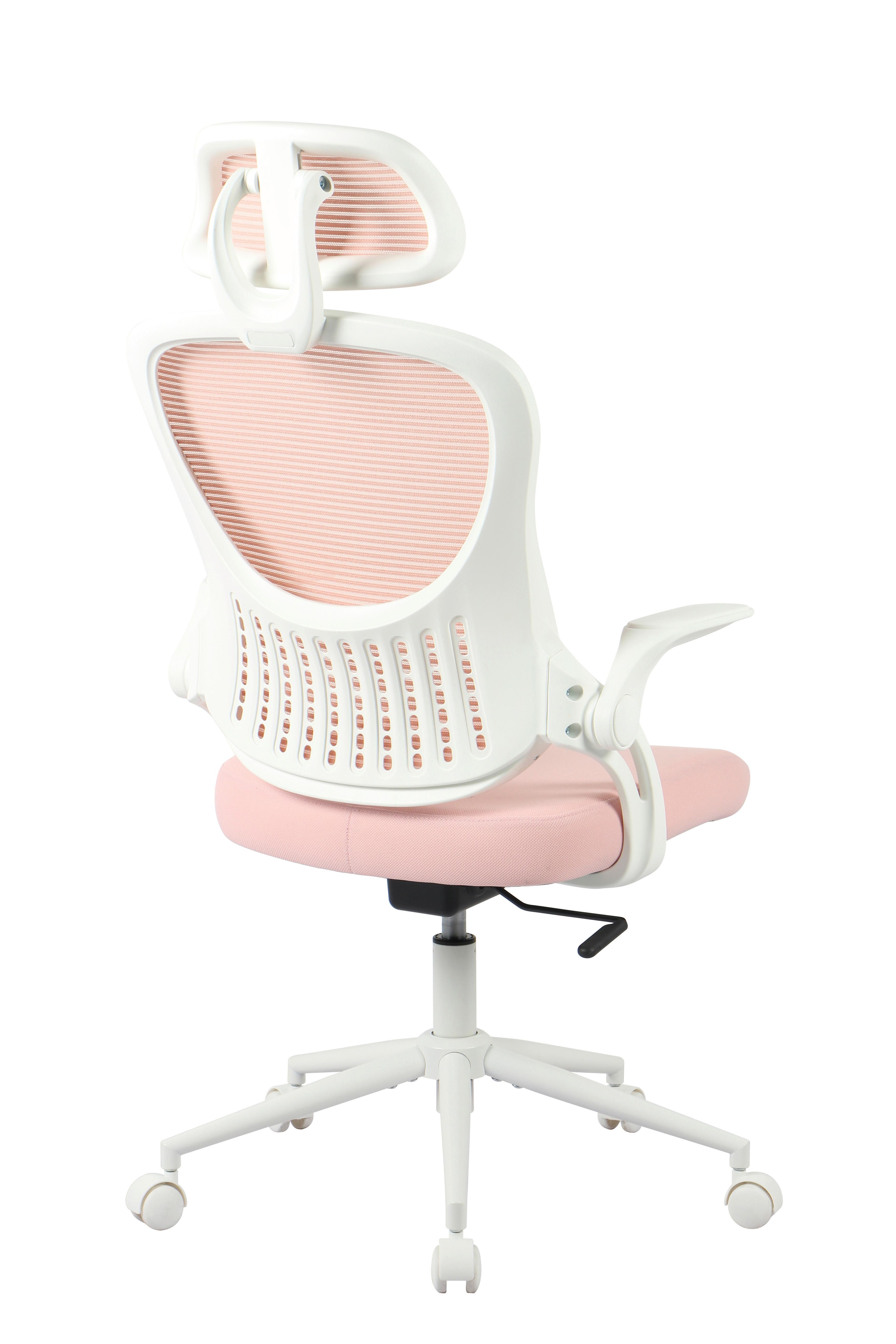 SNURRSTOL POLLY - vit/pink, Modern, metall/textil (68/116-133/64cm) - Mömax