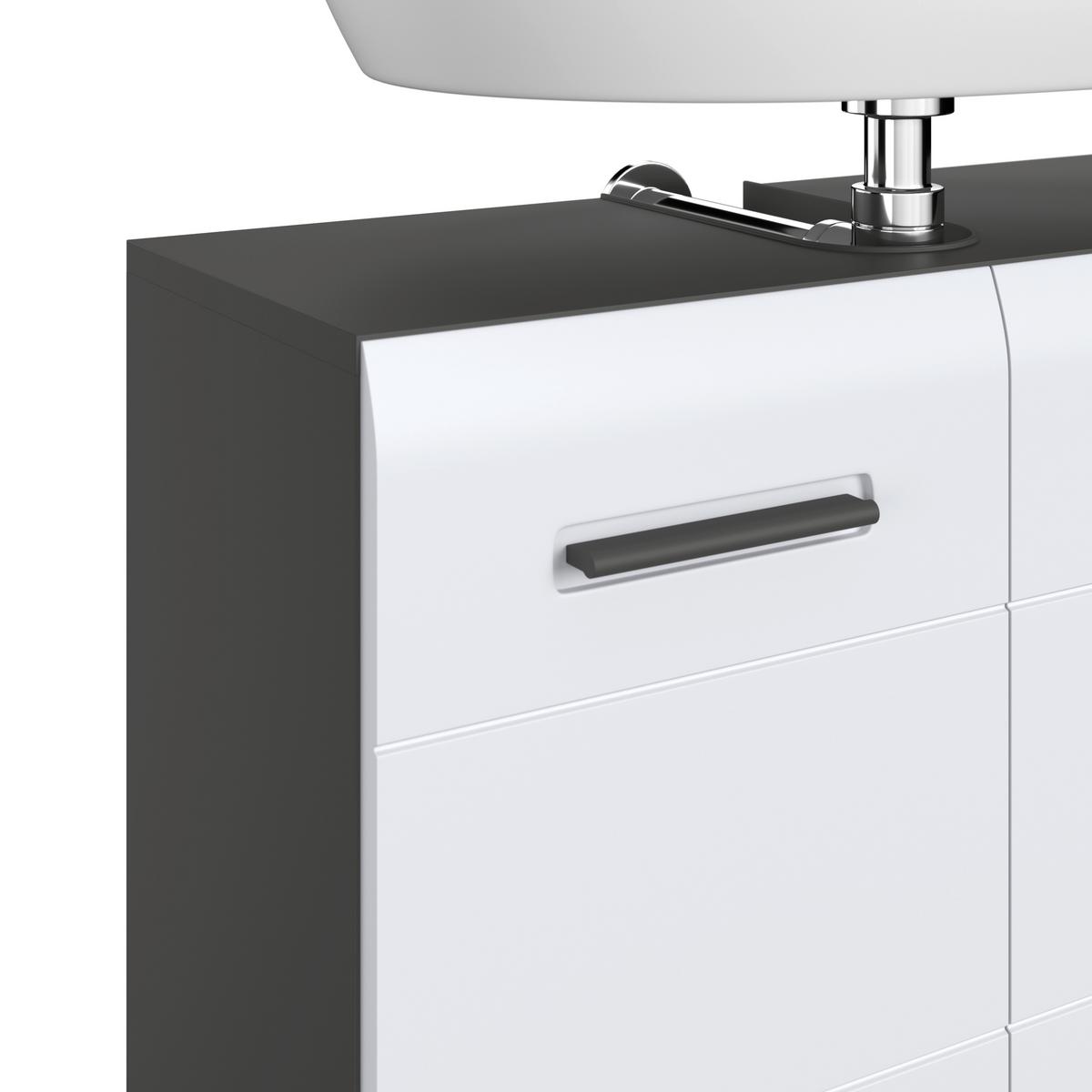 Element Ispod Umivaonika Pearl New - bijela/antracit, Konvencionalno, drvni materijal/plastika (70/55,5/29,6cm)