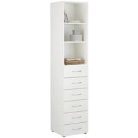 Mehrzweckschrank in Weiss - Weiss/Alufarben, Konventionell, Holzwerkstoff/Kunststoff (40/185/40cm) - Mömax