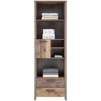 Polcos Elem Barna-szürke Baghira - barna/fekete, Konventionell, műanyag/faalapú anyag (67/204,7/41,6cm) - Premium Living