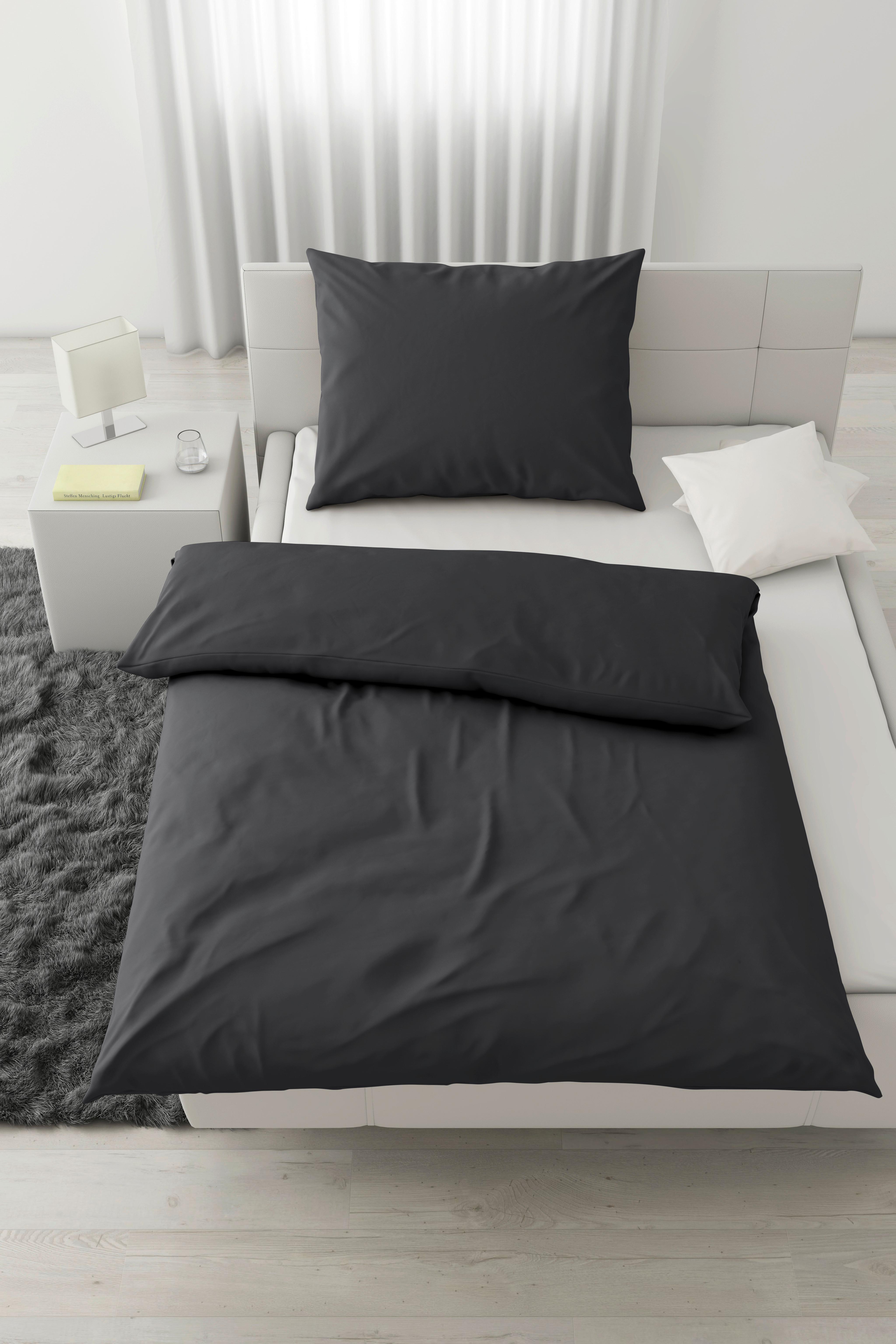 Posteljnina Stone Washed Uni, Antracit, 60/80, 140/200 - antracit, Romantika, tekstil (140/200cm) - Modern Living