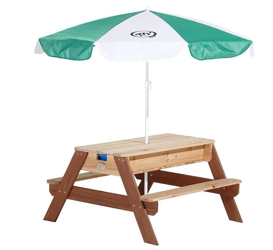 Kinder-Gartentisch Axi Nick Braun Sand-Wassertisch - Braun, Basics, Holz (80/56/90cm)