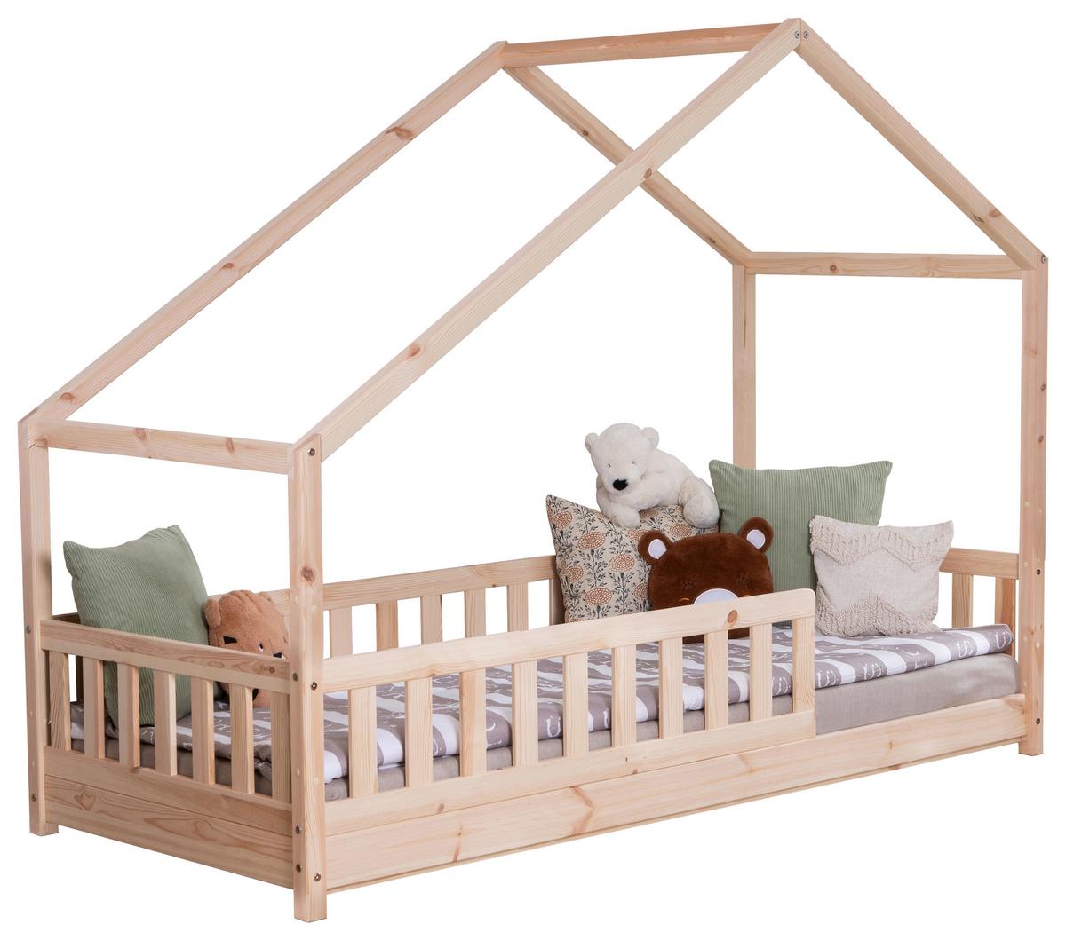 Hausbett Lou ca. 140x200 cm Holz - Naturfarben, MODERN, Holz (140/200cm) - MID.YOU