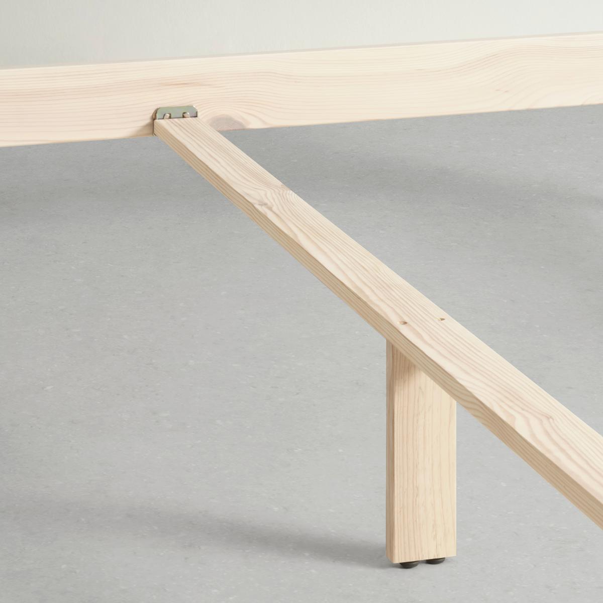 Bett Base 140 Weiß ca. 140x200cm - Weiß, KONVENTIONELL, Holz (147/70/209cm) - Based