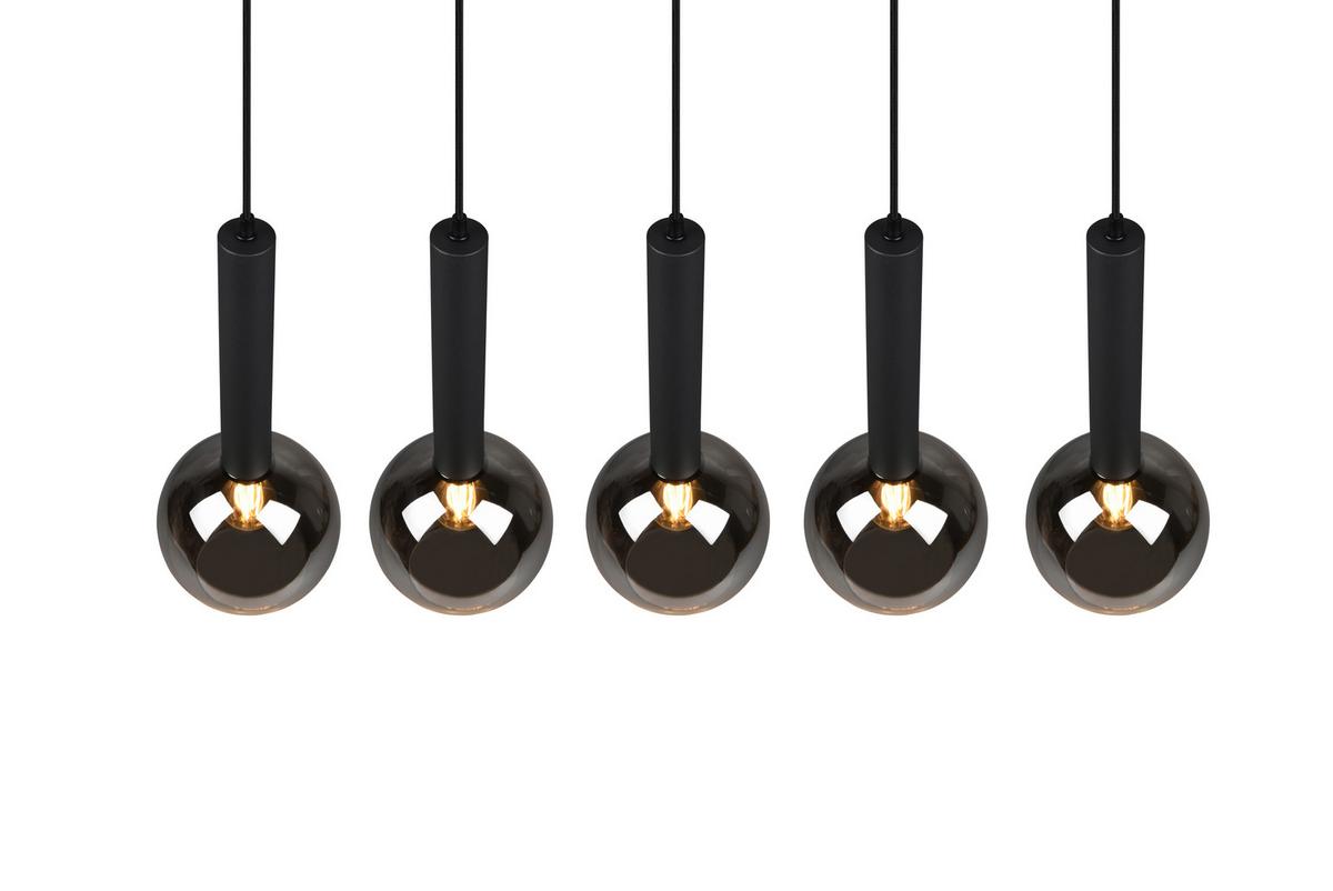 LAMPA WISZĄCA X30115032 HELSINGBORG - czarny, Trend, metal/szkło (115/30/150cm) - Dieter Knoll
