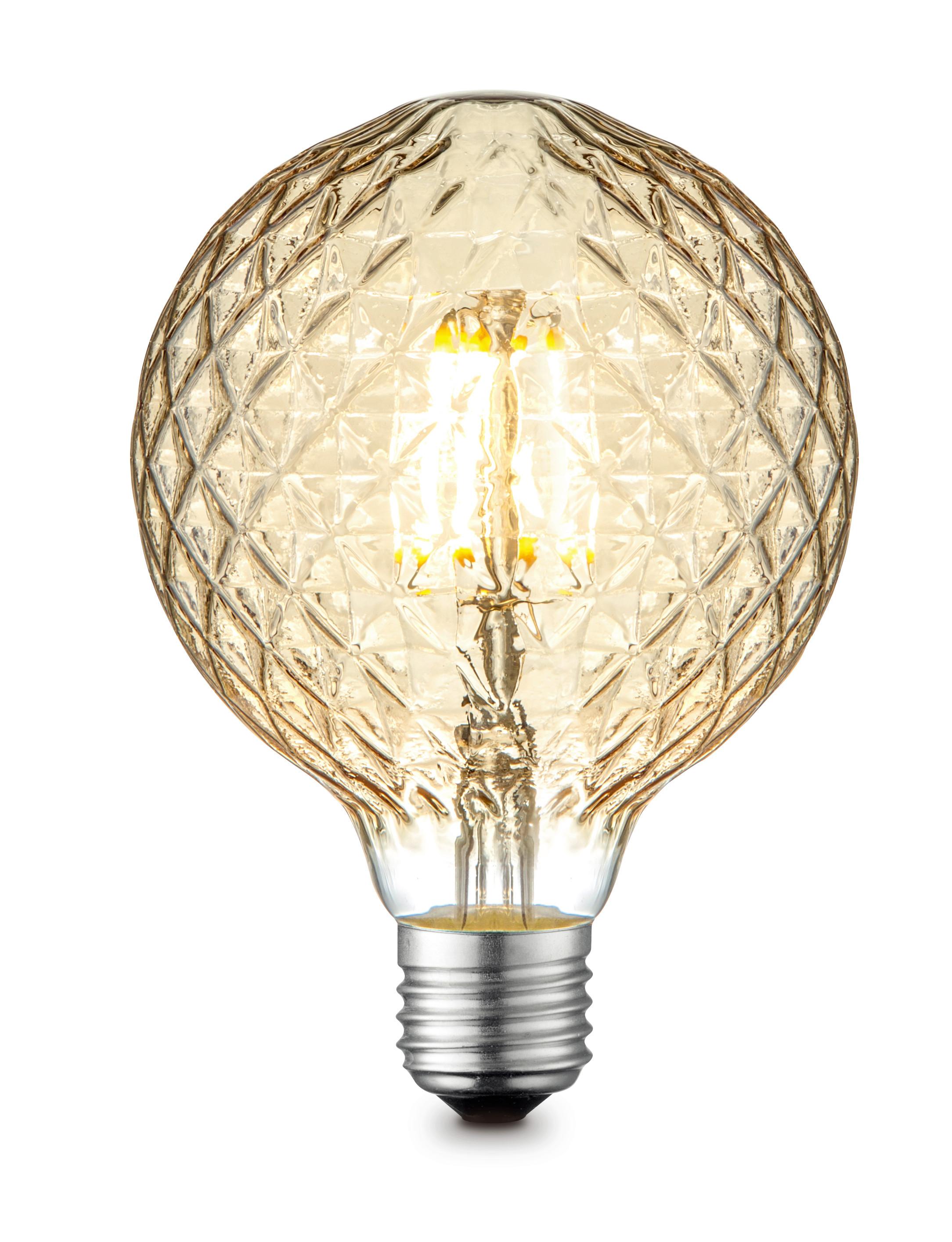 Trio Leuchtmittel E27 – 4W LED Glas Filament, Braun Getönt, 13,5cm