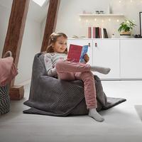 Sitzsack Capri Dunkelgrau Cord - Dunkelgrau, MODERN, Textil (45/50/80cm) - Bessagi Kids