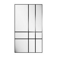 Dekospiegel Sirius Schwarz ca. 140x245cm - Schwarz, Basics, Glas/Holz (140/245/2.5cm)