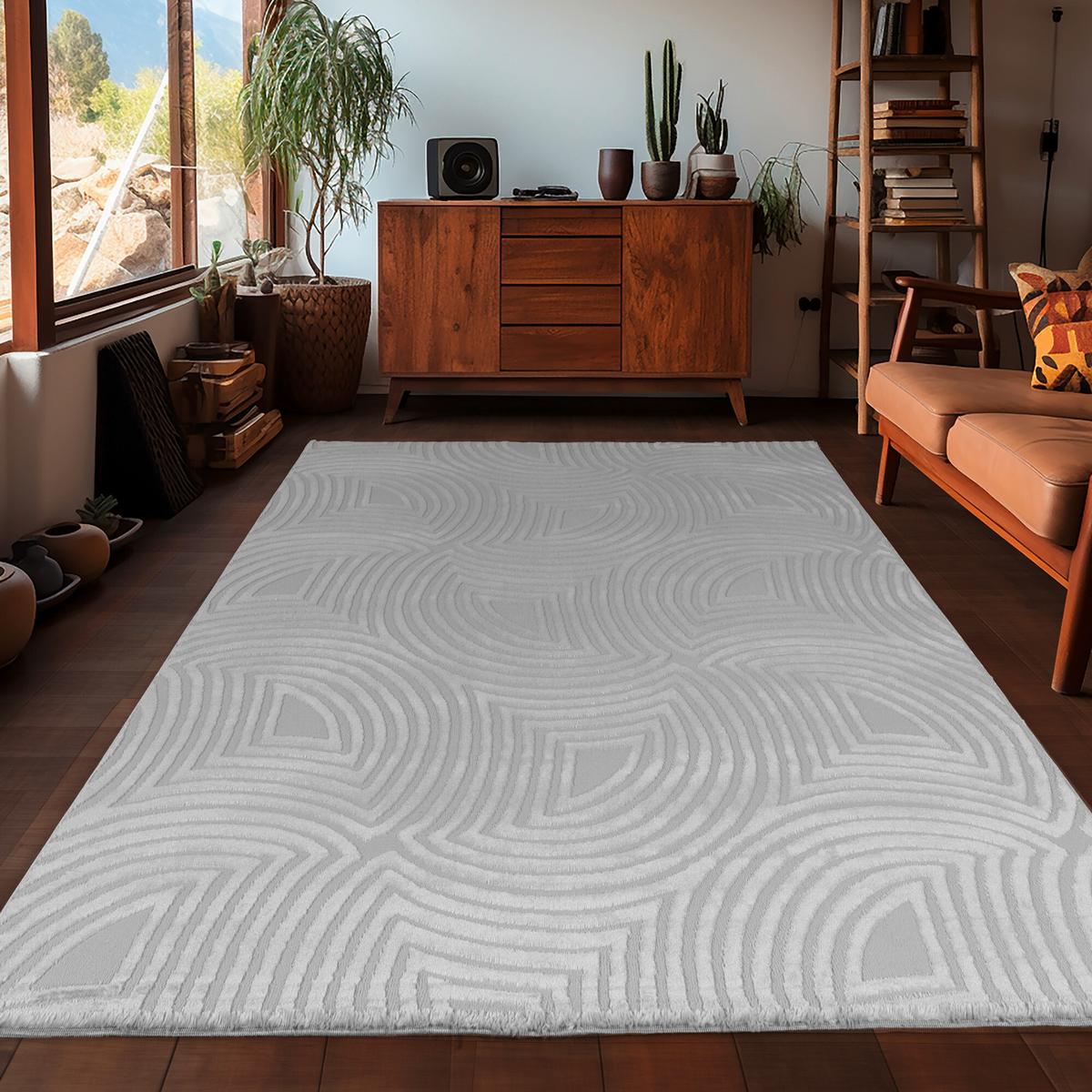 Tkana Preproga Sahara, Srebrna, 200x290cm - srebrne barve, Design, tekstil (200/290cm) - Novel