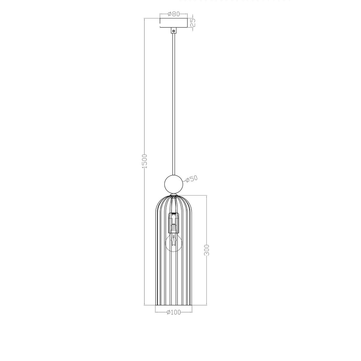 HÄNGELEUCHTE LP-939/1P _PIEGA - Weiss, Basics, Glas (10/43cm)