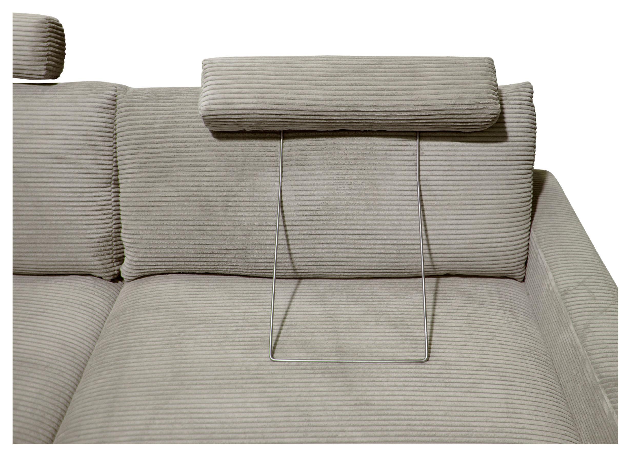 Naslon Za Glavu Cora - sivo-bež, Moderno, metal/tekstil (63/57/40cm) - Mömax