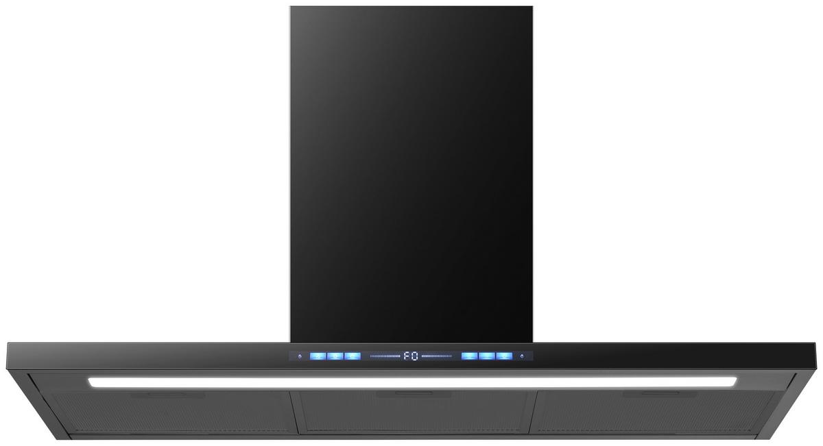 Dunstabzugshaube WT3-90 Schwarz - Schwarz, Basics, Metall (89,8/101,50/41cm) - PKM