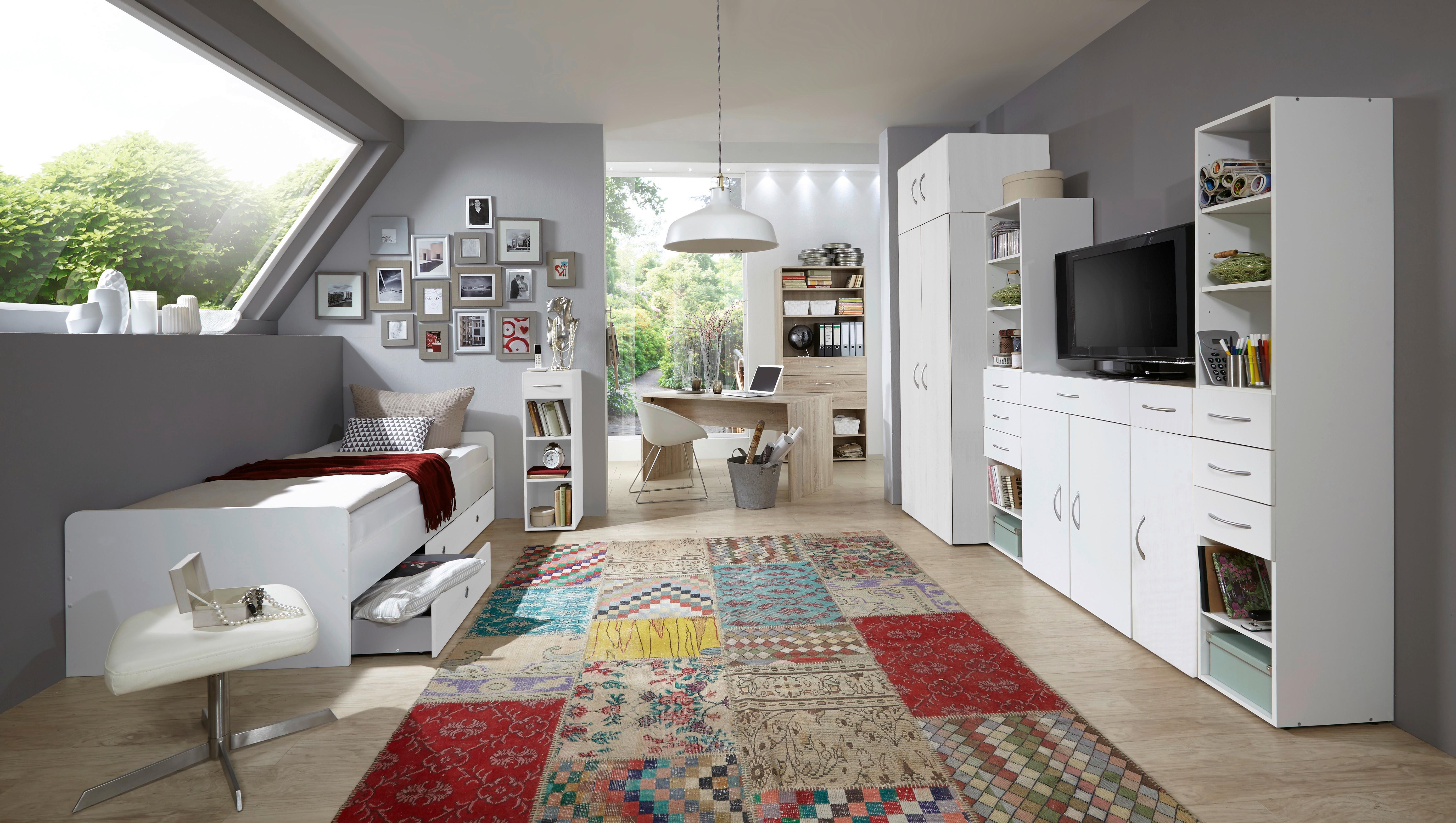 rehausse armoire in Weiss - Weiss/Alufarben, Konventionell, Holzwerkstoff/Kunststoff (80/40/40cm) - Mömax