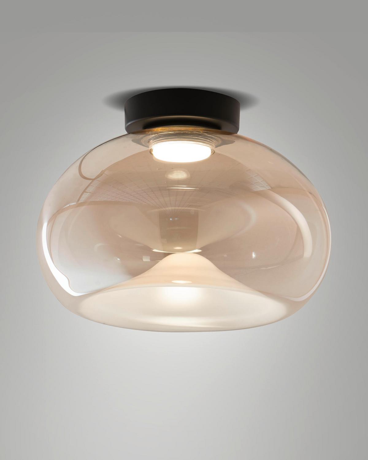 LAMPA SUFITOWA LED 3755-65-365 BRENA - przezroczysty, Design, metal/szkło (33/24.5cm) - Fabas Luce
