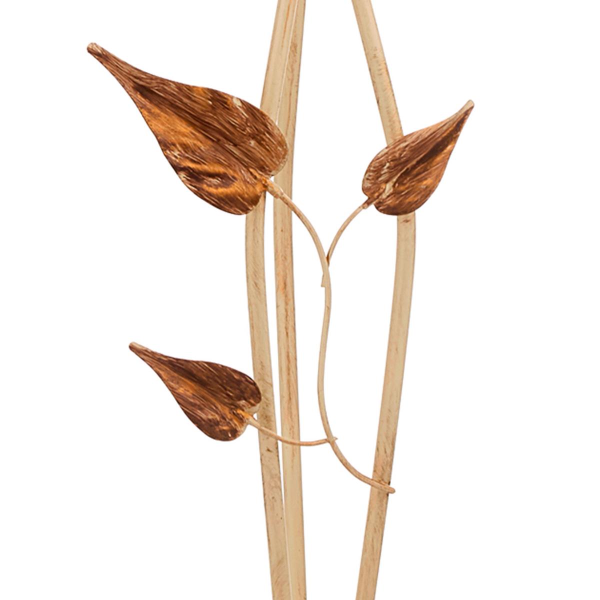 Stehleuchte Vanda Weiß/Beige max. 6 Watt - Beige/Weiß, ROMANTIK / LANDHAUS, Glas/Metall (55/55/175cm)