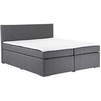 Boxspring Krevet Betty - siva/boje kroma, Basics, tekstil/metal (180/200cm)