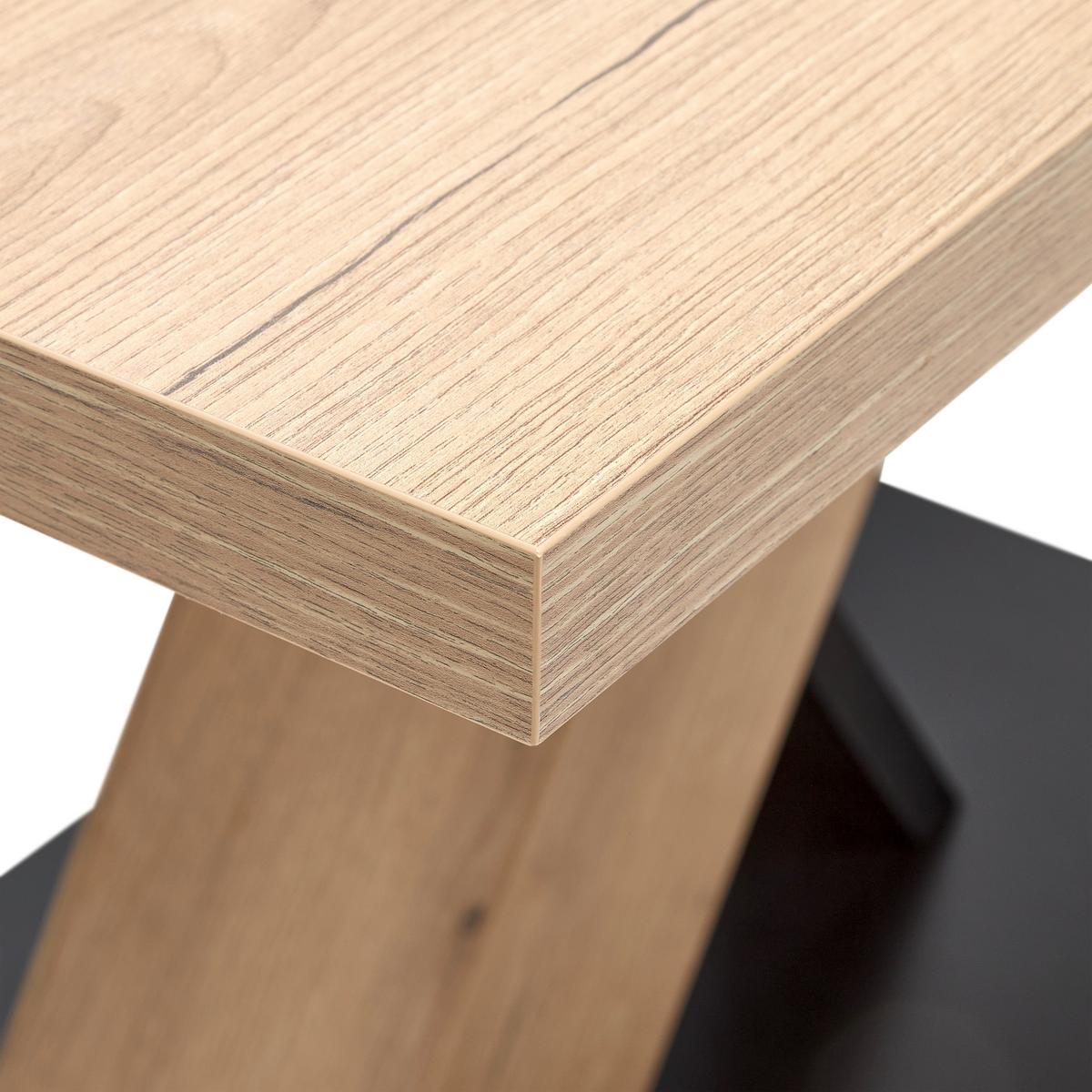 Esstisch Kassel Schwarz/Eichefarben - Eichefarben/Schwarz, MODERN, Holzwerkstoff (120/80/76cm) - Based