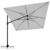 Ampelschirm Myzone Hellgrau ca. 280x280cm - Anthrazit/Hellgrau, Basics, Textil/Metall (280/280cm) - Doppler