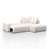 HÖRNSOFFA GIA - vit/grå, Modern, trä/textil (261/197cm) - Bessagi Home
