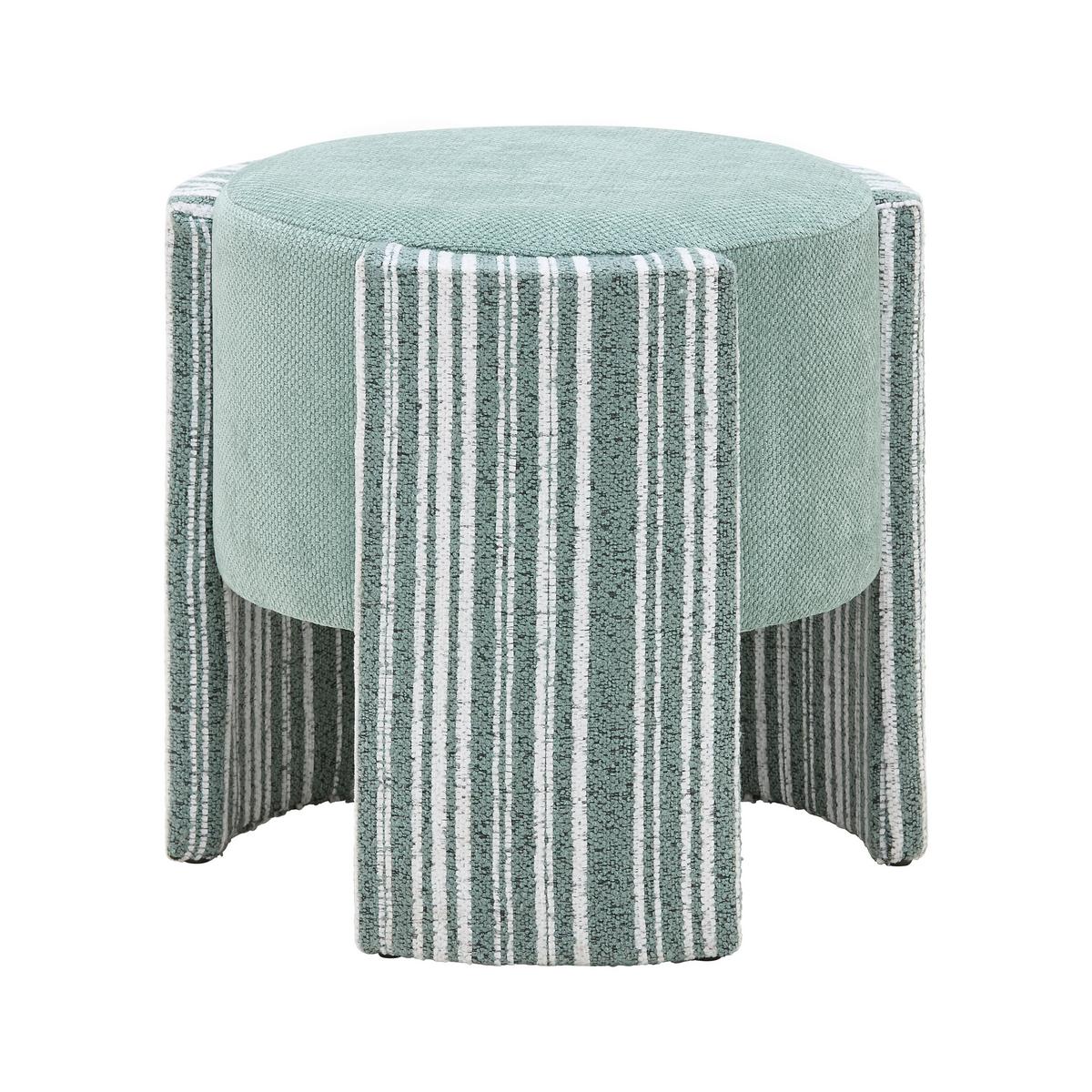 Hocker Romy Grün - Weiß/Grün, LIFESTYLE, Holzwerkstoff/Textil (40/39/40cm) - Mömax
