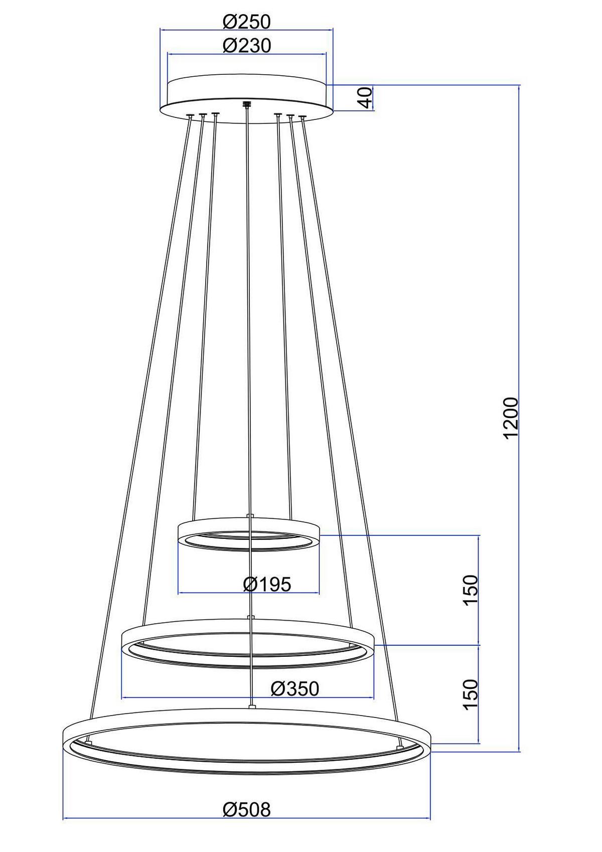 Viseča Led-svetilka Ralph, S Sijalko - barve niklja/opal, Basics, kovina/umetna masa (51/120cm) - Globo