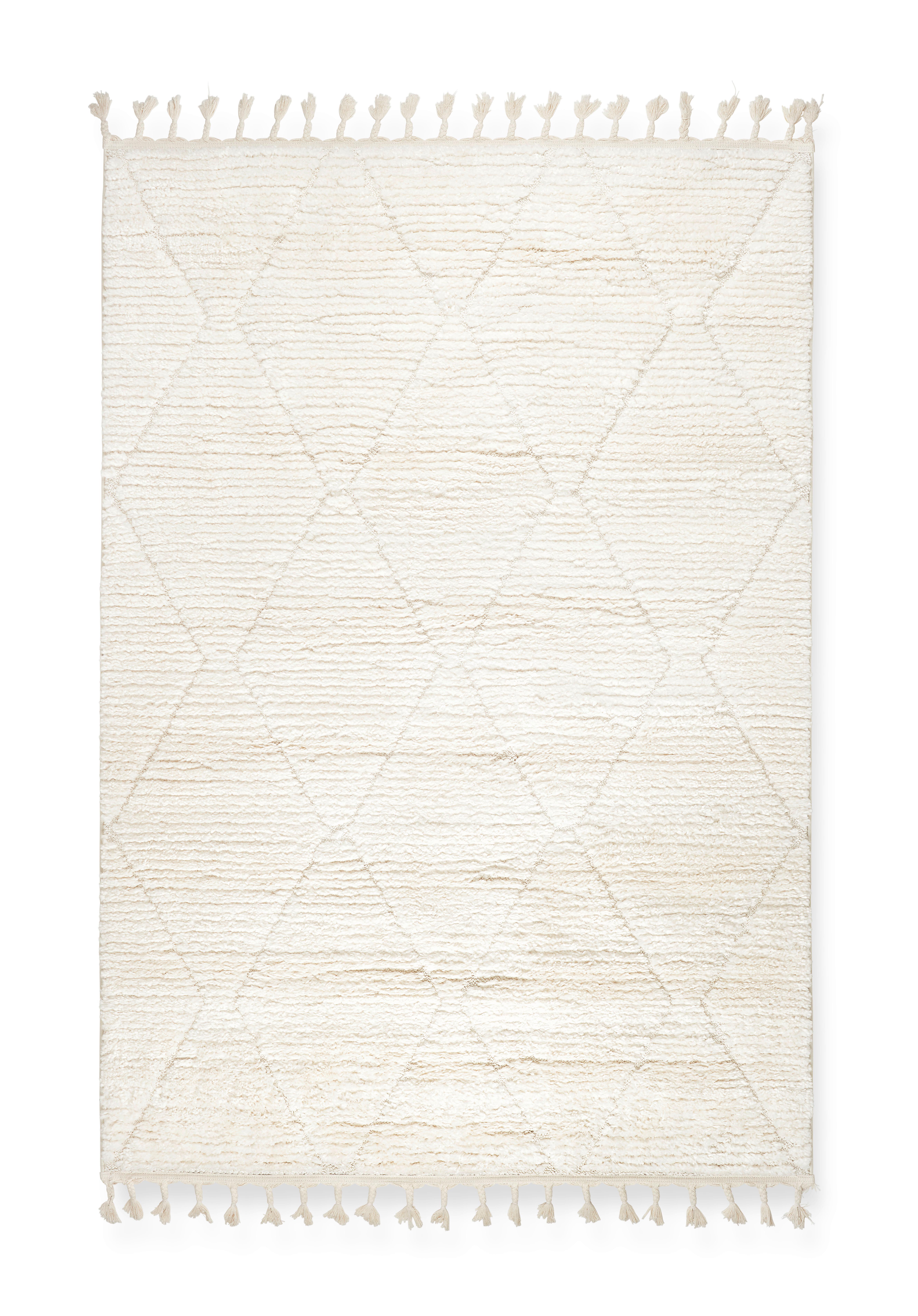 Webteppich Selma in Weiß ca. 80x150cm - Weiß, Basics, Textil (80/150cm) - Modern Living