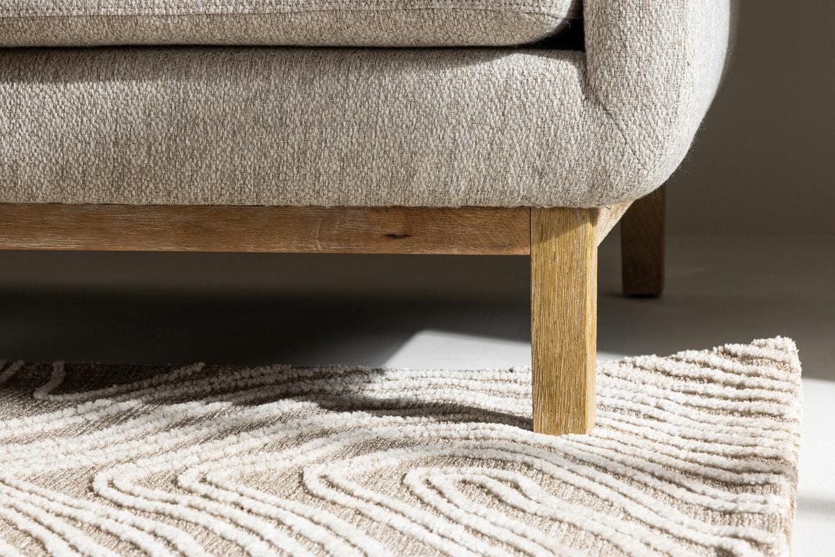 3-Sitzer-Sofa Olympos Beige - Beige, MODERN, Holz/Textil (214/90/88cm) - Livetastic